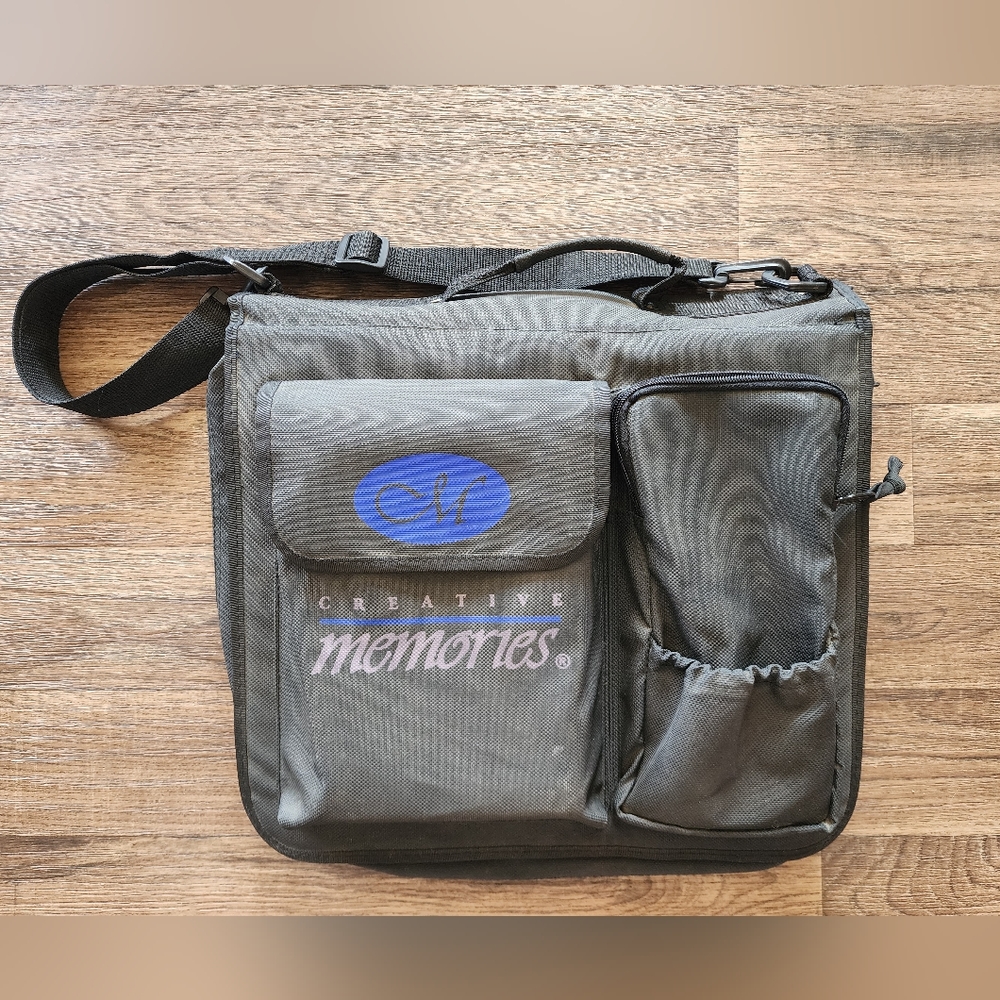 Creative Memories Black Memory Mate 3 Ring Binder Tote Organizer Shoulder Bag